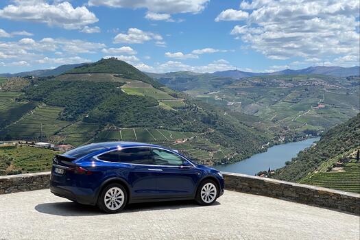 Douro Valley in a Tesla 